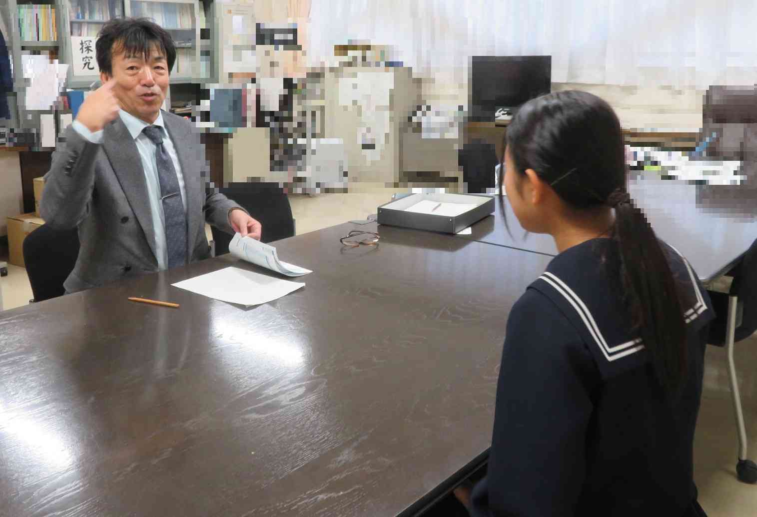 3年生面接練習女子IMG_7458